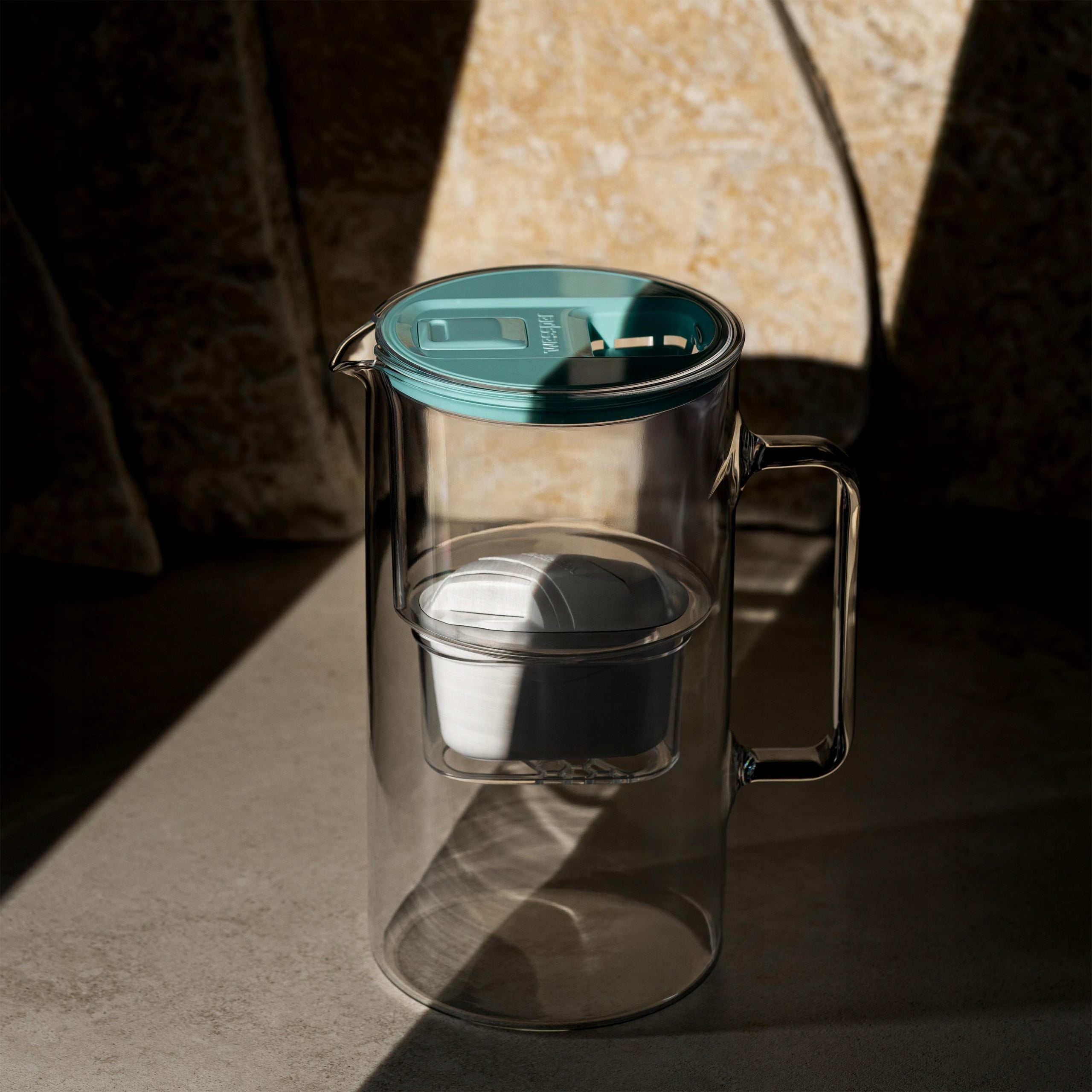 Glass filter jug Wessper D2 BOROSILICATE 3l futureflow + 5x filter Packaging status original