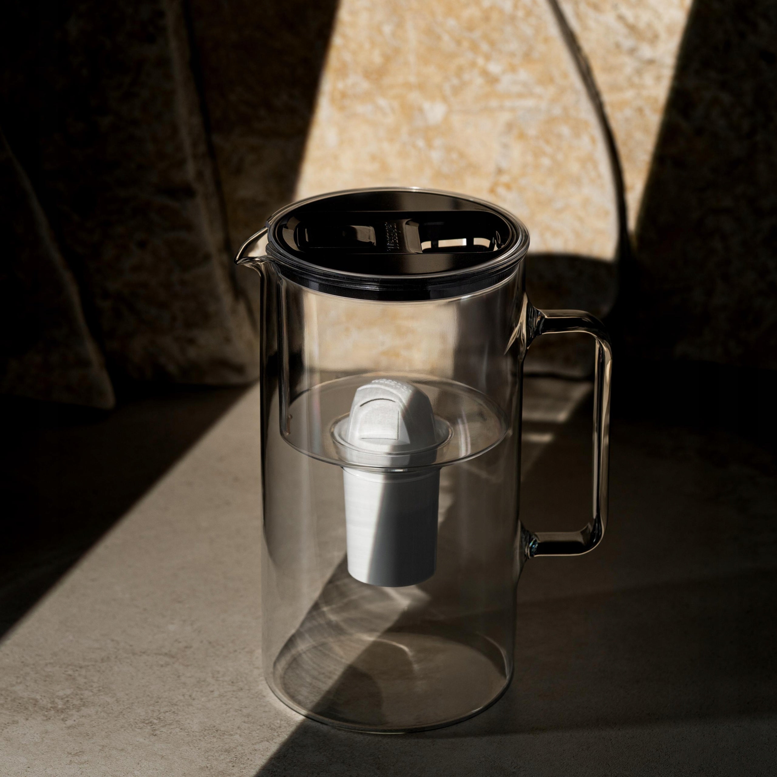 Glass filter jug Wessper D2 BOROSILICATE FF LED 3l + 10x filter Packaging status original
