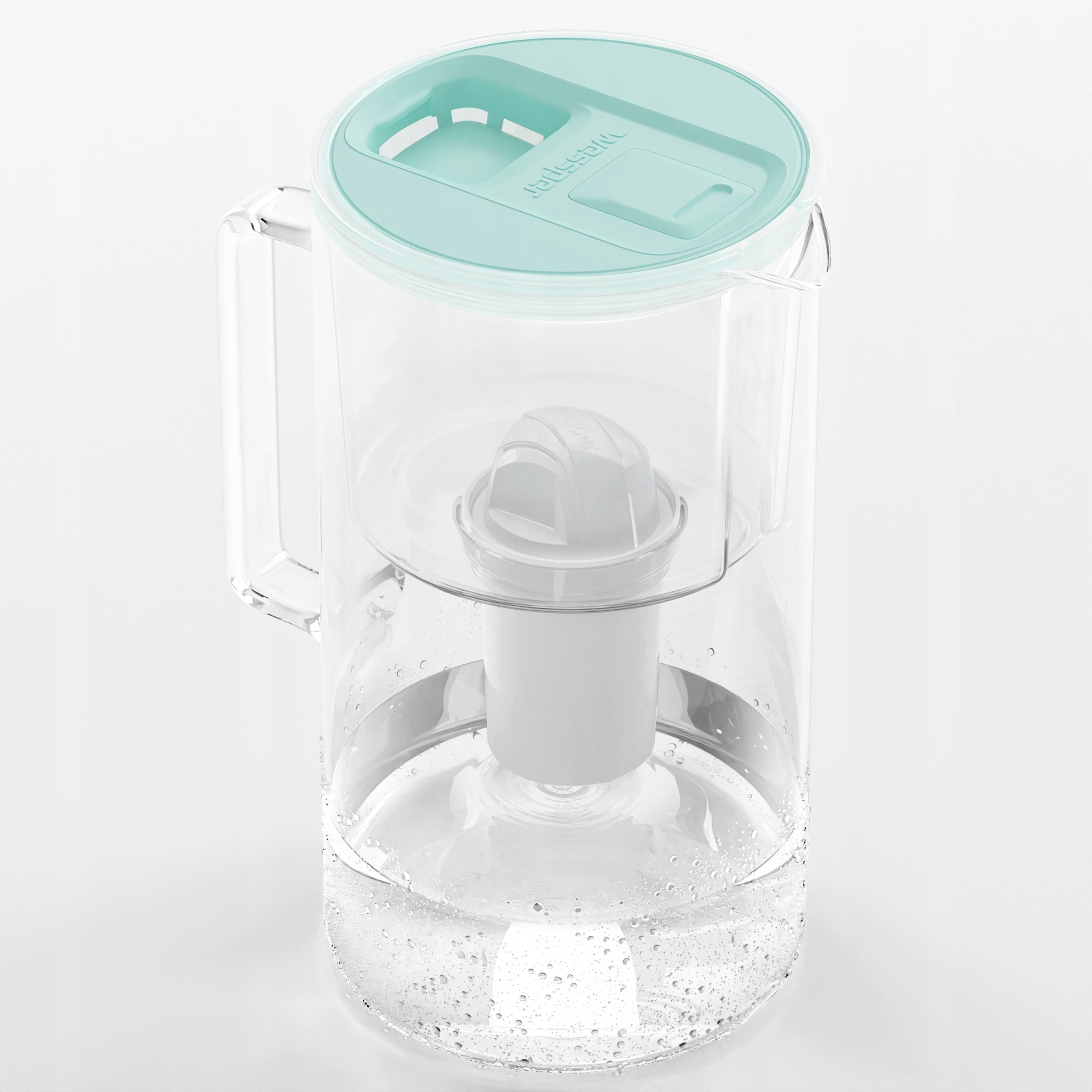 Glass filter jug Wessper D2 BOROSILICATE LED futureflow counter Manufacturer code WES202-FF-MT