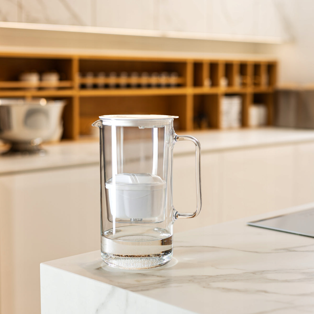Glass filter jug Wessper D4 BOROSILICATE MINI + 10x filter Manufacturer code WES208-FF-WH_+_9X_FL01