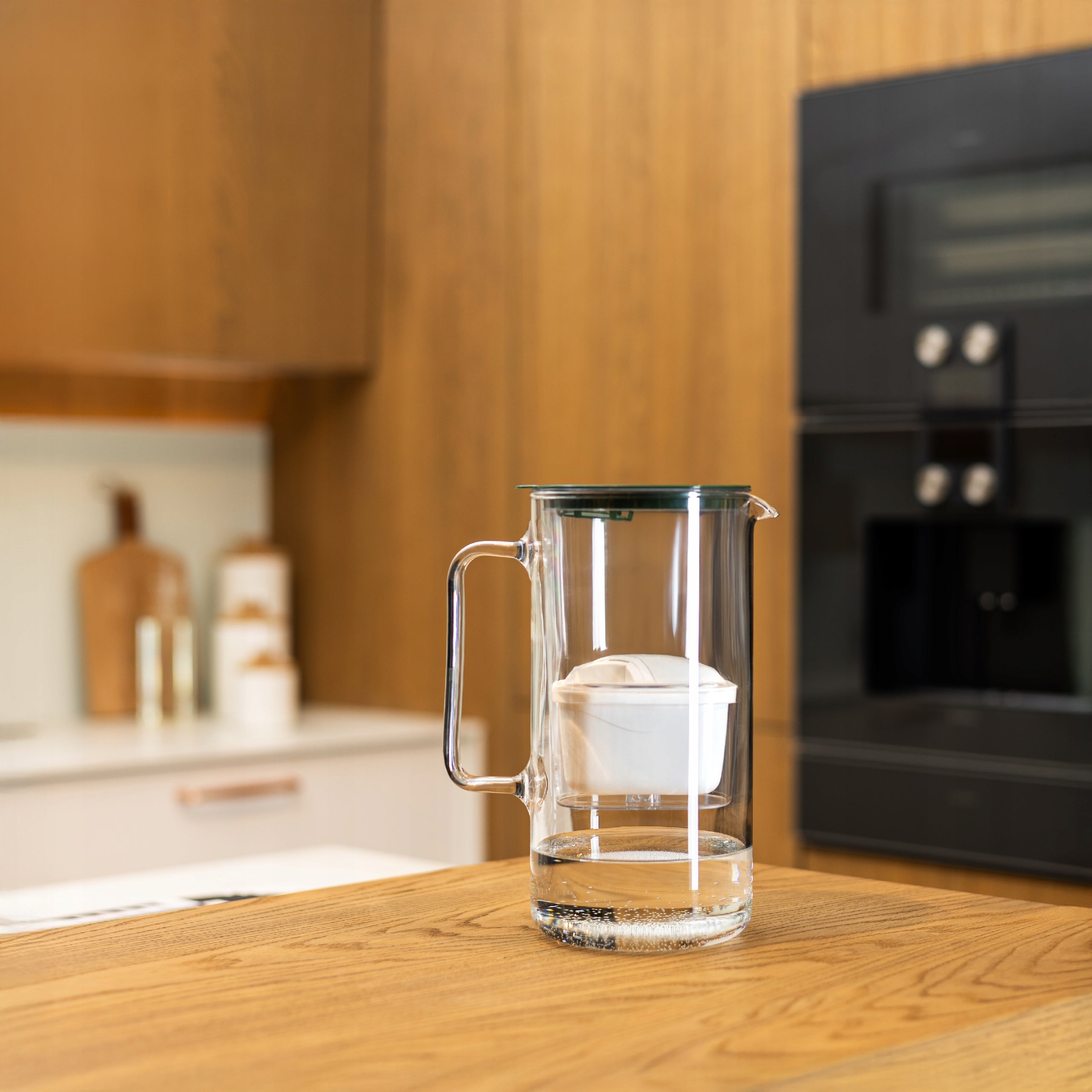 Glass filter jug Wessper D4 BOROSILICATE MINI counter + 3x filter Manufacturer code WES208-FF-GE_+_2X_FL01