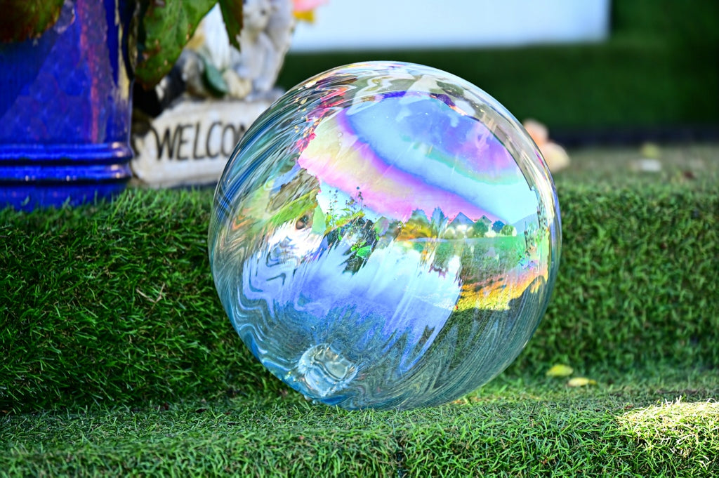 Glass garden decorative balls (2 pieces), hand-blown in Poland Manufacturer code RBS + RBM