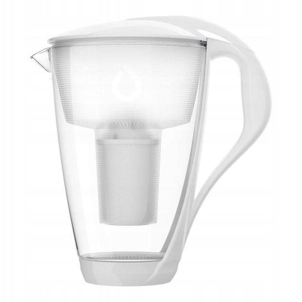 Glass jug Dafi White Classic cartridge + Solid Flamingo bottle 0,5 Packaging status original