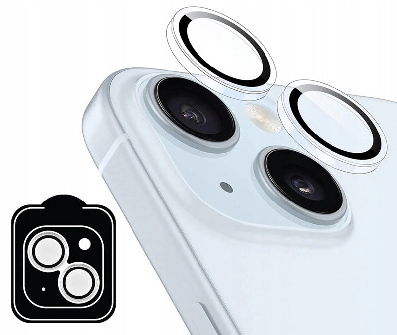 Glass on Camera Fast on Lens for iPhone 15 |15+ |iPhone 14 | 14+ 2pcs