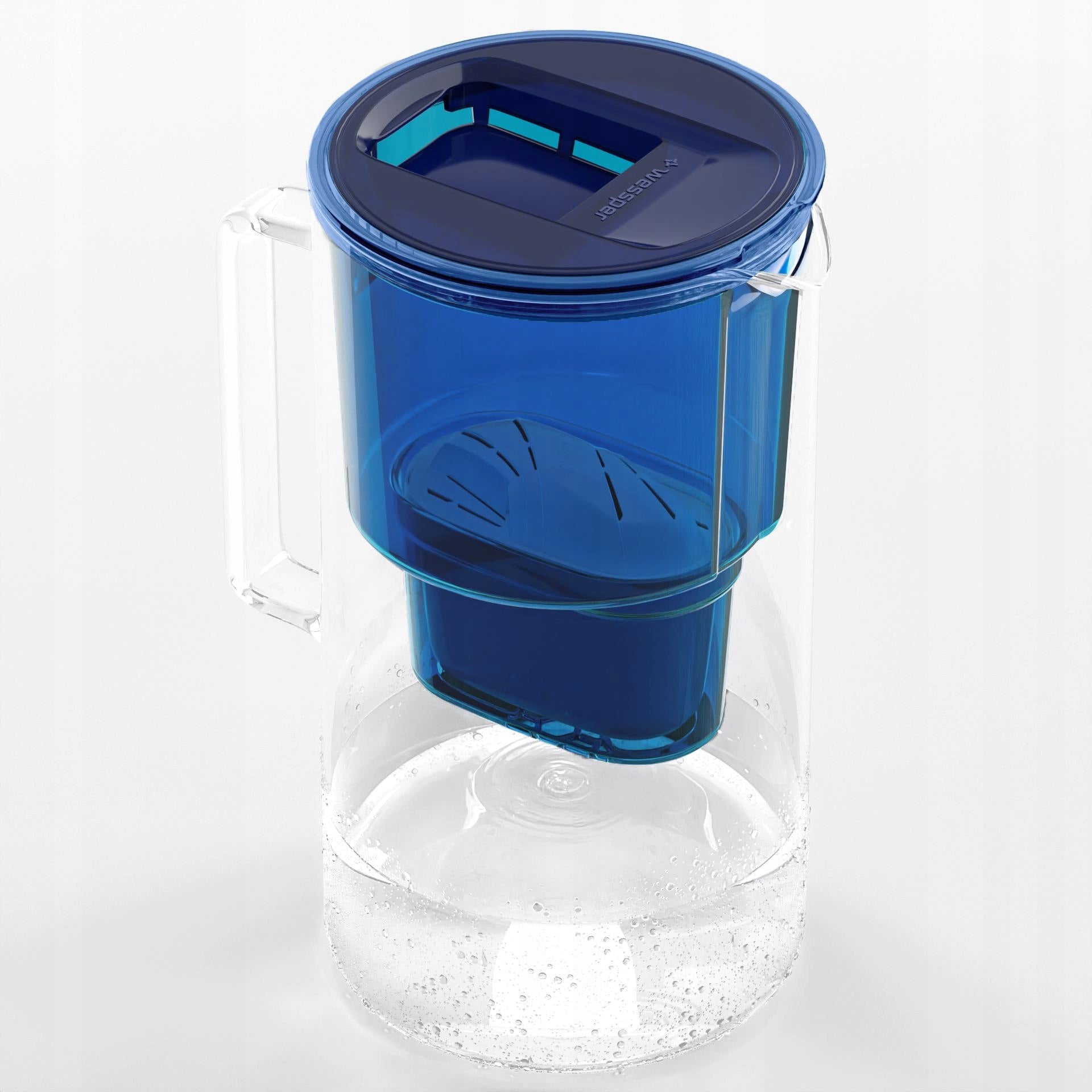 Glass water filter jug Wessper D2 BOROSILICATE 3l + water filter Manufacturer code WES201-NB