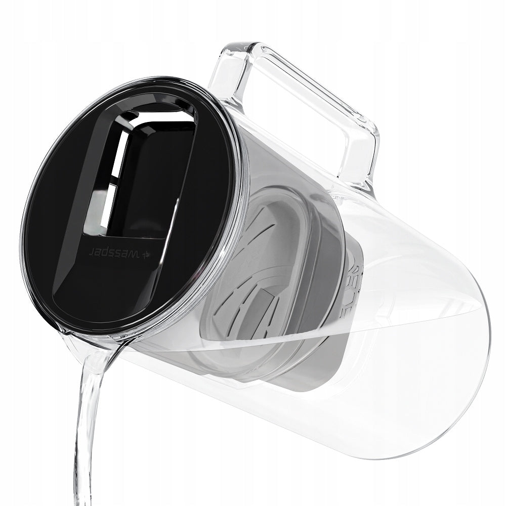 Glass water jug Wessper Borosilicate 3L + cartridge (black)