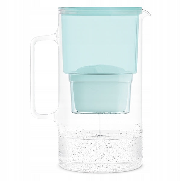 Glass water jug Wessper Borosilicate 3L + cartridge (mint)