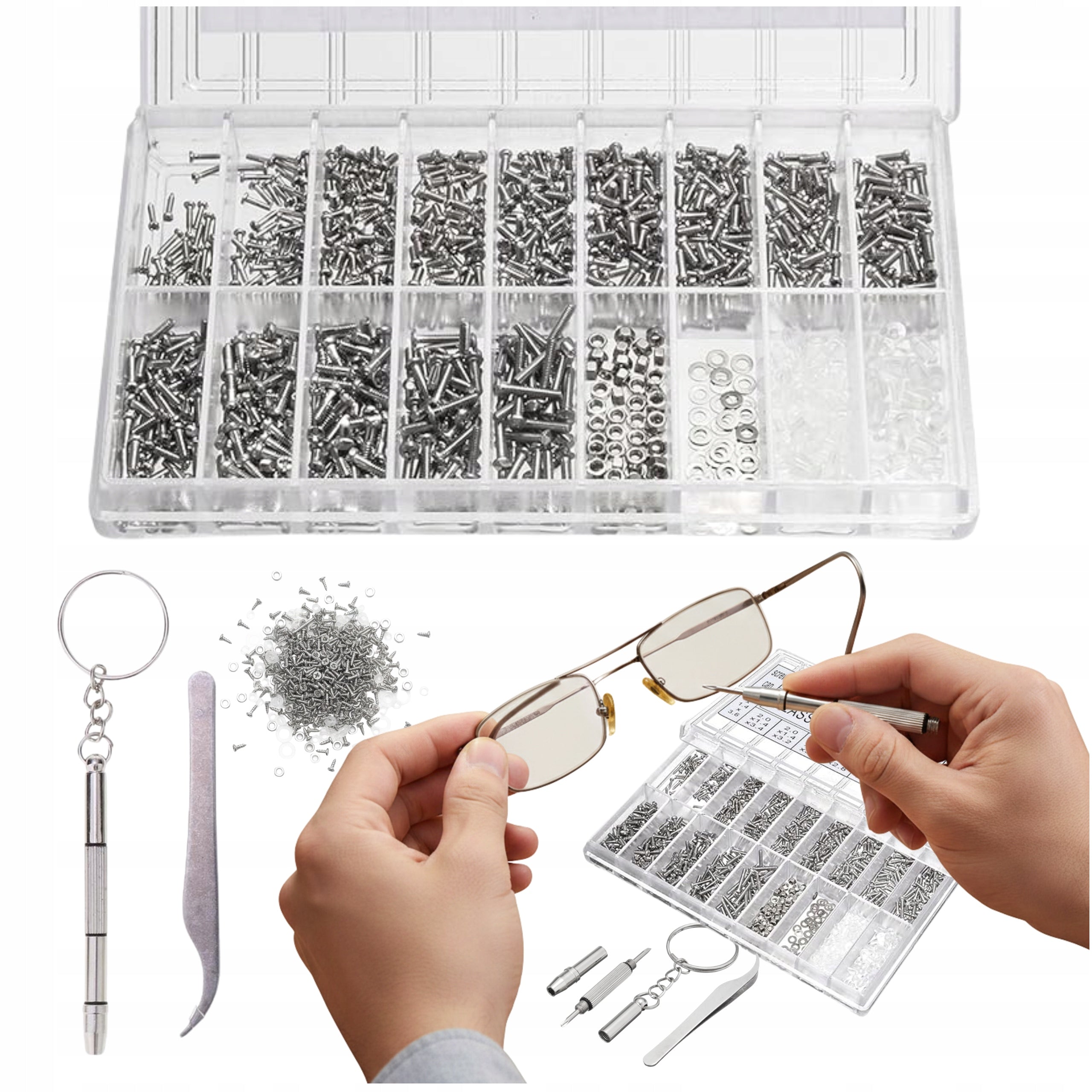 Glasses Repair Kit Mini Small Screws Repair Glasses