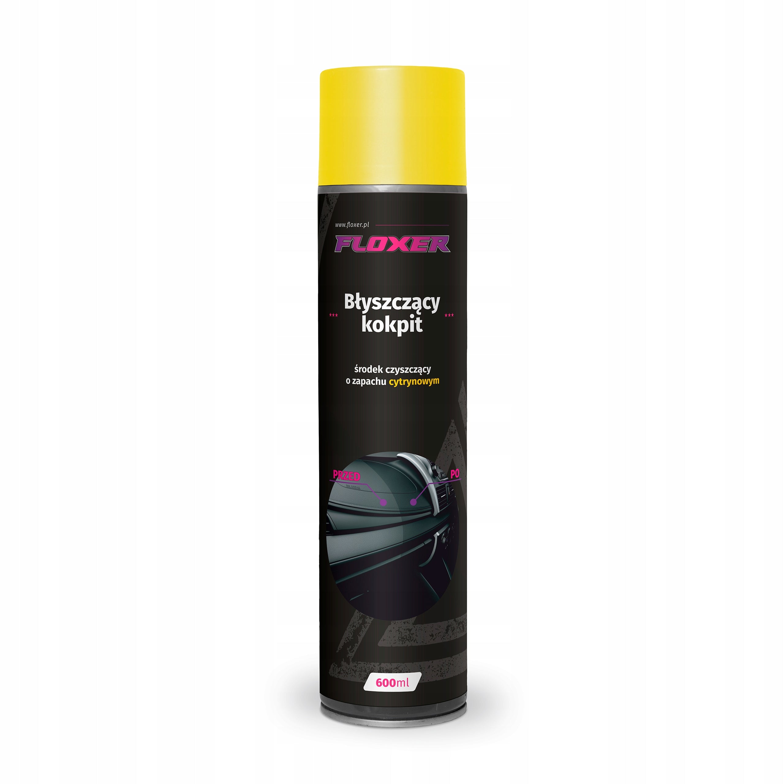 Glossy Cockpit FLOXER spray 600ml, cockpit cleaner lemon