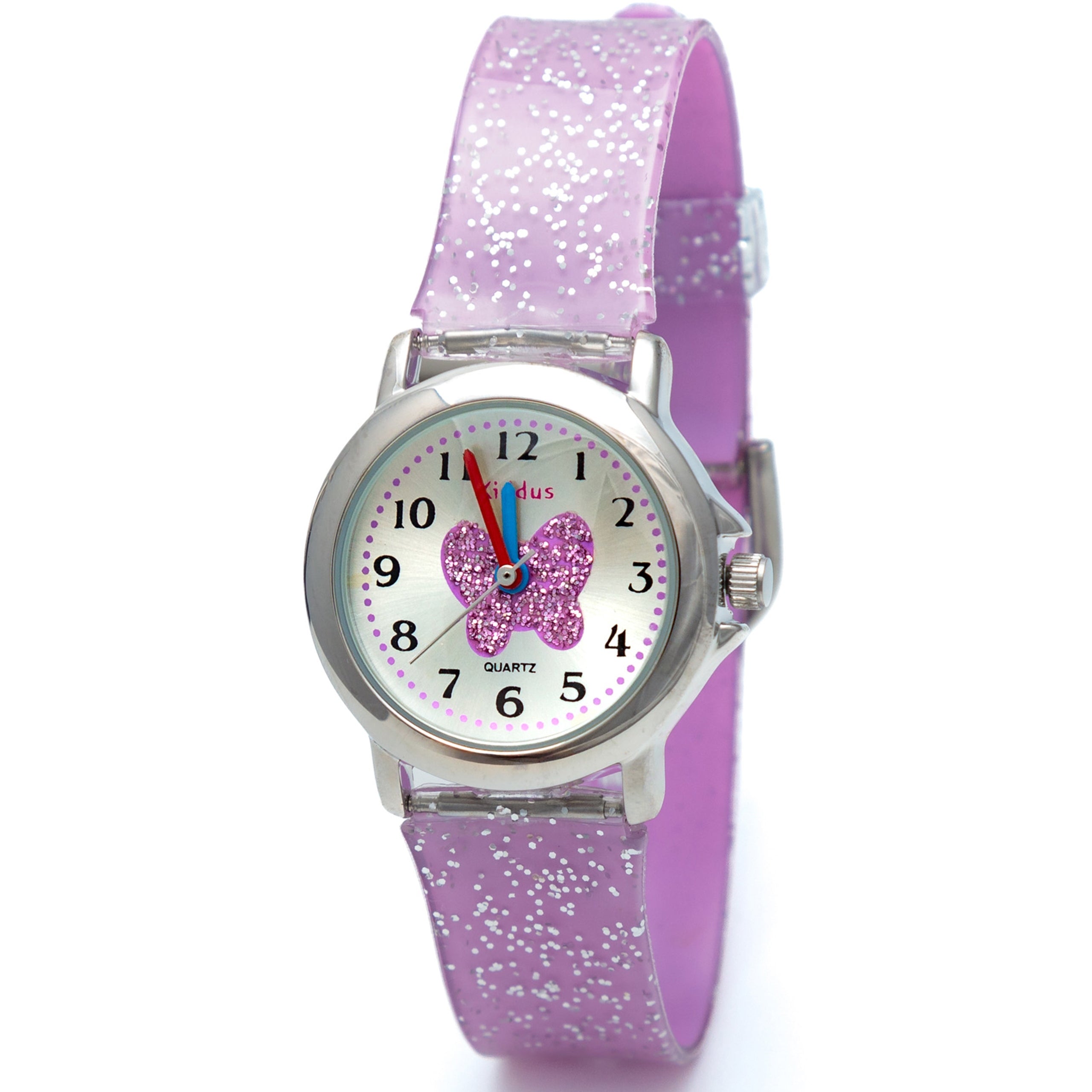Glossy wristwatch for a girl