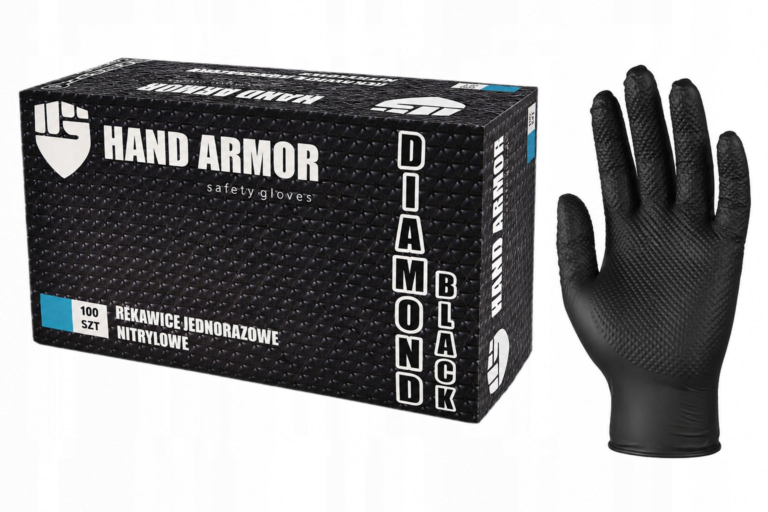 Gloves gloves NITRILE very strong GRIP BLACK porous 50 PCS.
