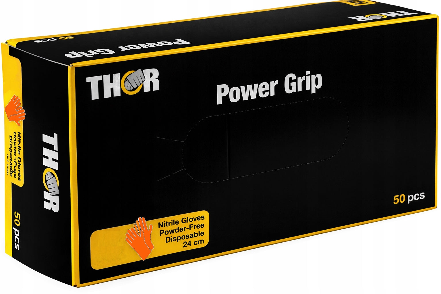 Gloves gloves NITRILE very strong THOR GRIP EXTRA porous 50 pcs. Packaging status original