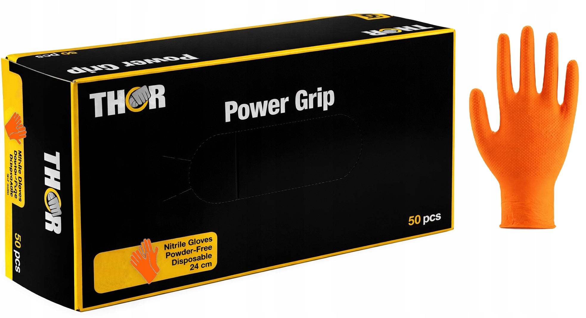 Gloves gloves NITRILE very strong THOR GRIP EXTRA porous 50 pcs.