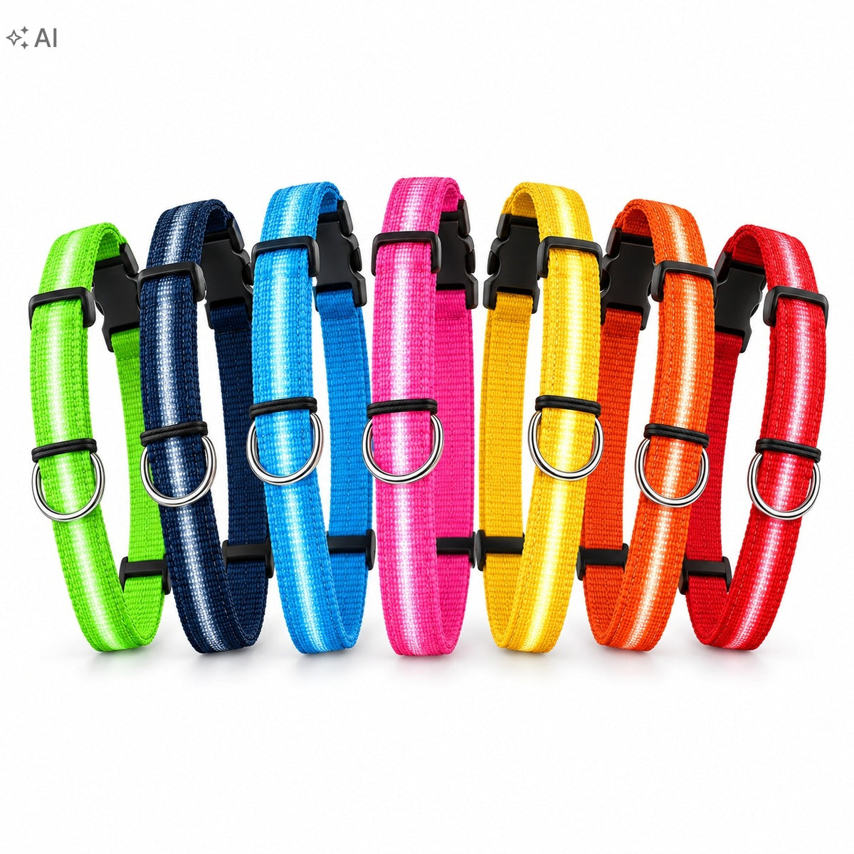Glowing LED Dog Collar Size S