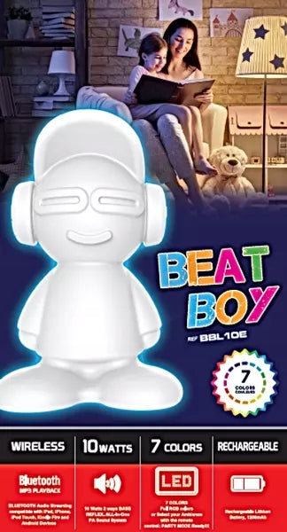 Glowing speaker, Beat Boy lamp - 10 Watt Batteries included yes