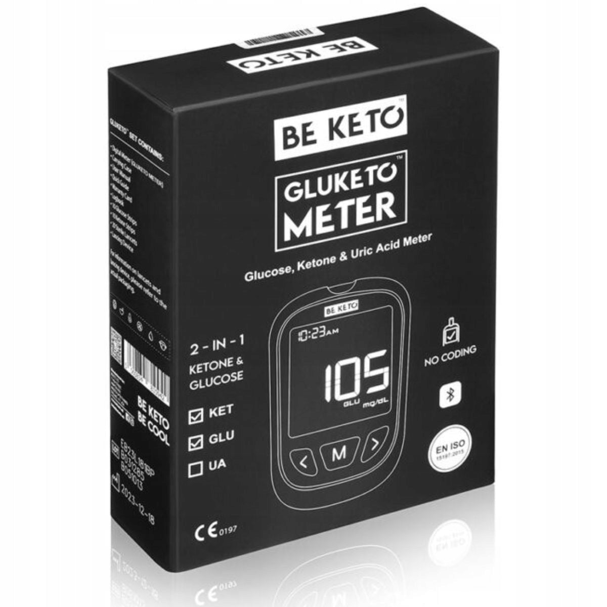 GluKeto Meter - Glucose Meter Ketometer (Starter Kit) BeKeto