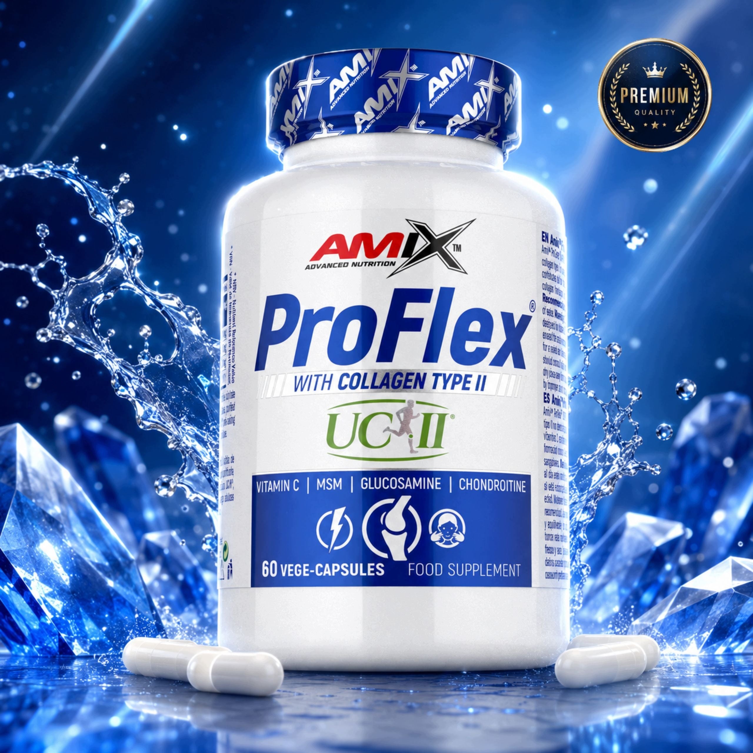 Glucosamine Chondroitin Poultry Collagen Type 2 UC II Collagen 60 capsules Packaging status original