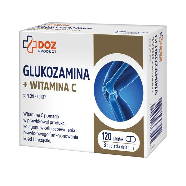 Glucosamine + Vitamin C, joint support, tablets, DOZ Product, 120 pcs.