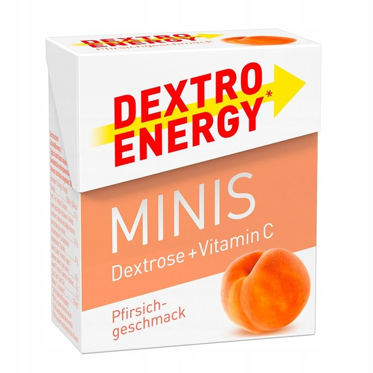 Glucose DEXTRO ENERGY Minis Dextrose Tablets Cubes Flavour Peach Expiration date at least six months from the date of purchase