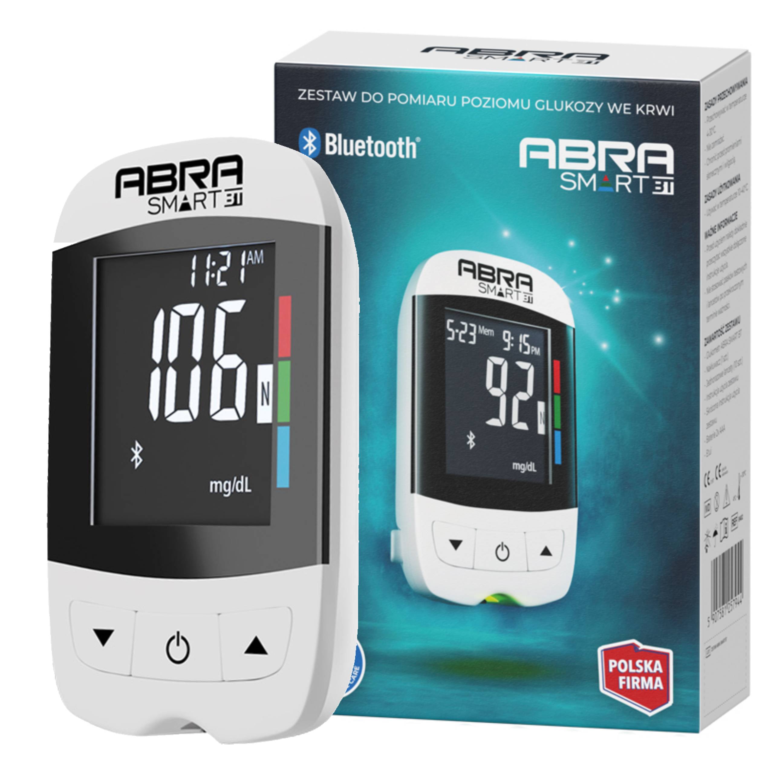 Glucose Meter ABRA SMART BT Blood glucose measuring kit with Bluetooth