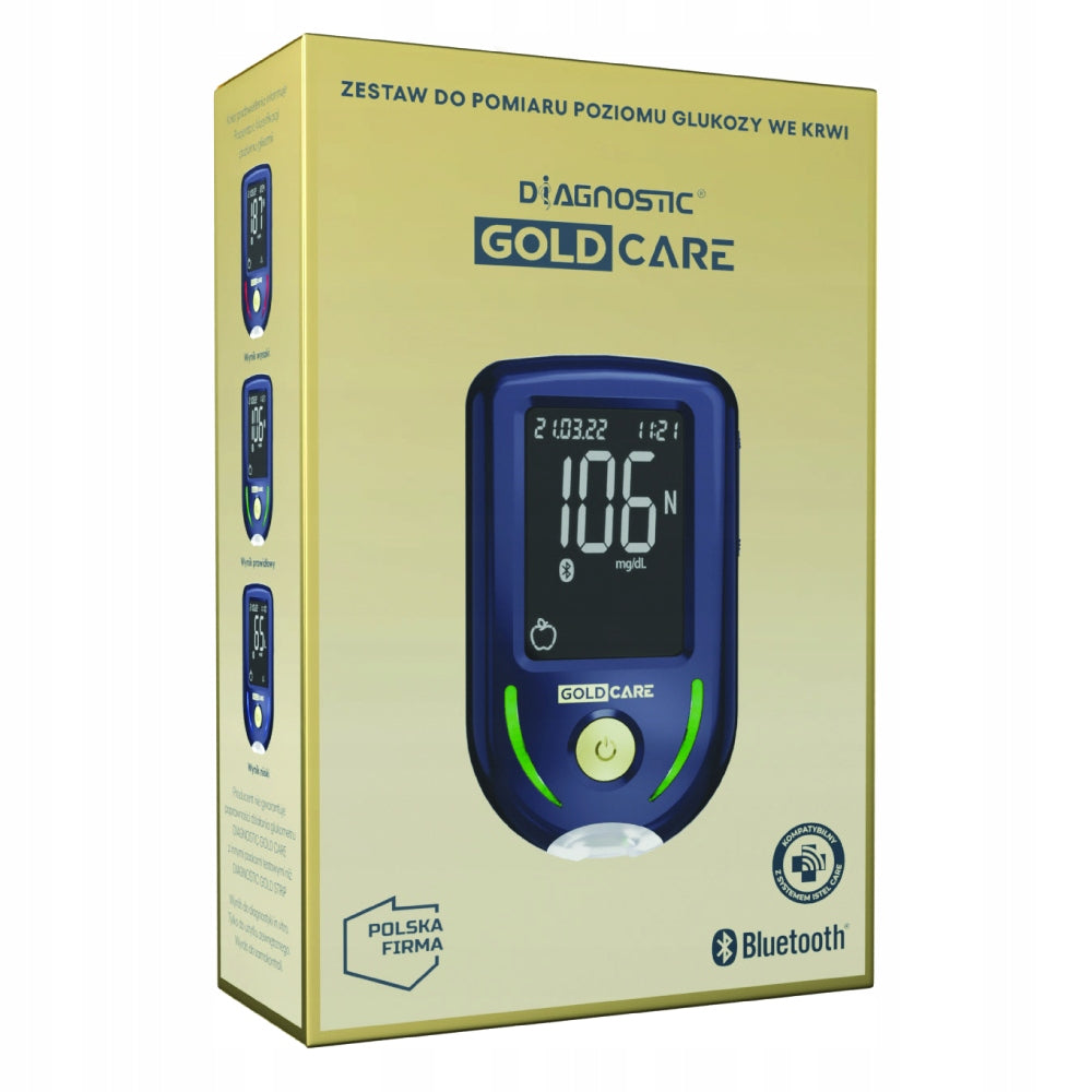 Glucose Meter Diagnostic Gold Care Complete set warranty distribution PL Medical device yes