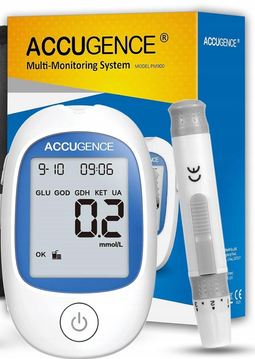 Glucose, ketone and uric acid measurement system Accugence PM800
