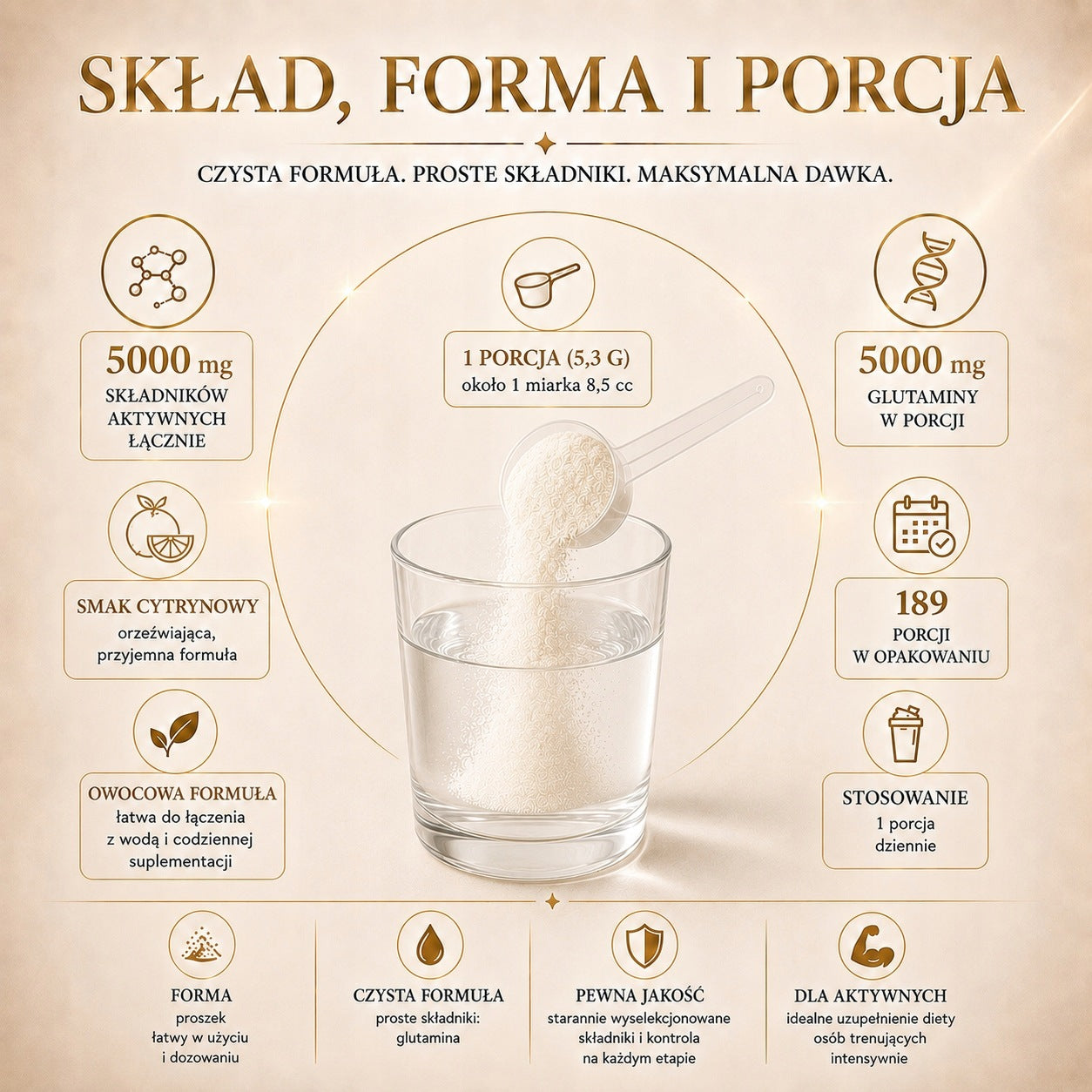 Glutamine 1000g Glutamine 1kg Orange Intestinal Regeneration Victorious Expiration date at least 3 months from the date of purchase