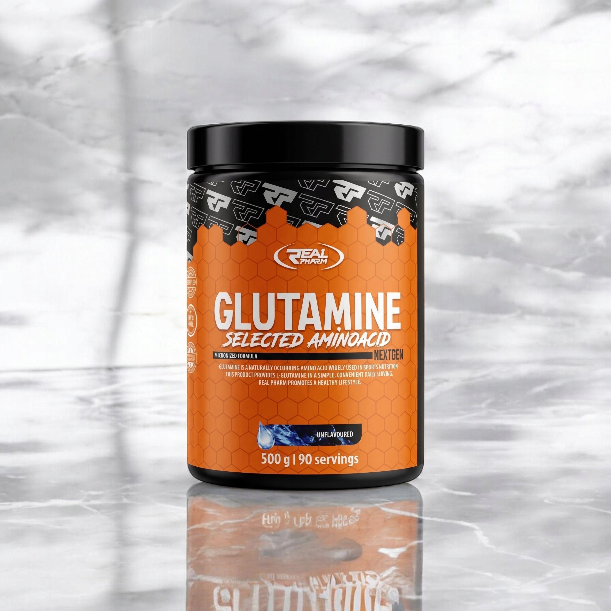 Glutamine Taurine REAL PHARM 500g Amino acids Natural Regeneration Brand Real Pharm