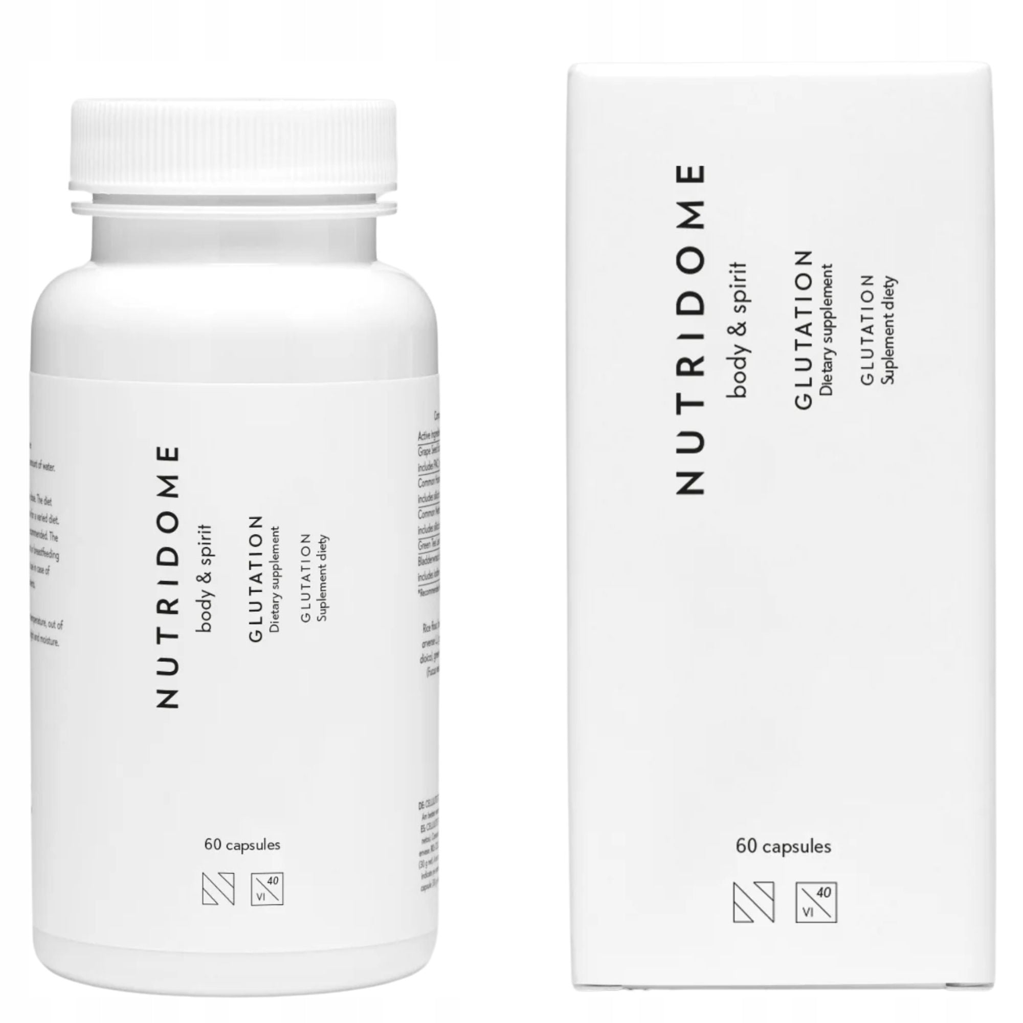 Glutathione GSH immune system support antioxidant 60pcs NUTRIDOME EAN (GTIN) 5905054103927