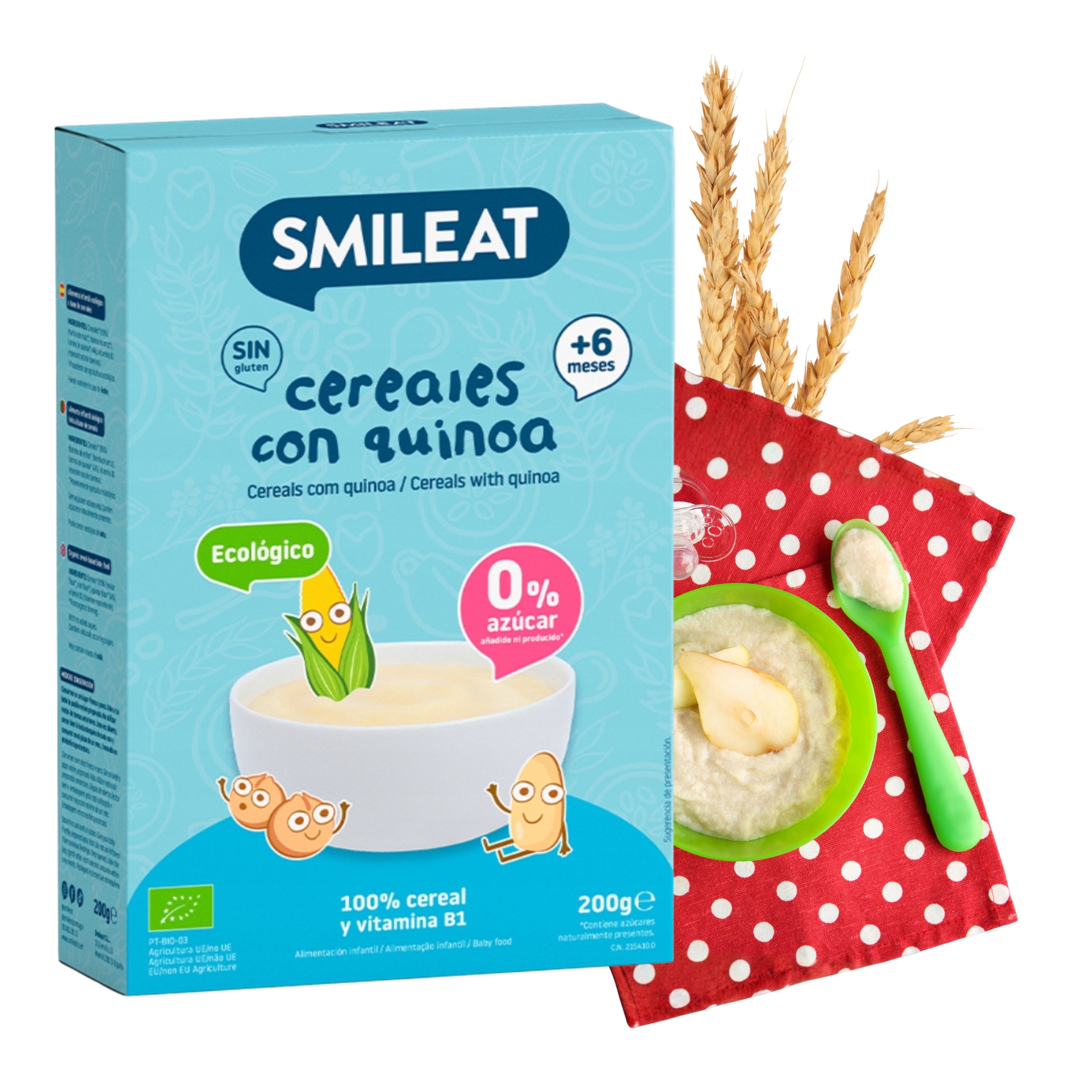 Gluten Free Porridge for Babies 200g Quinoa Rice SMILEAT BIO 6m+