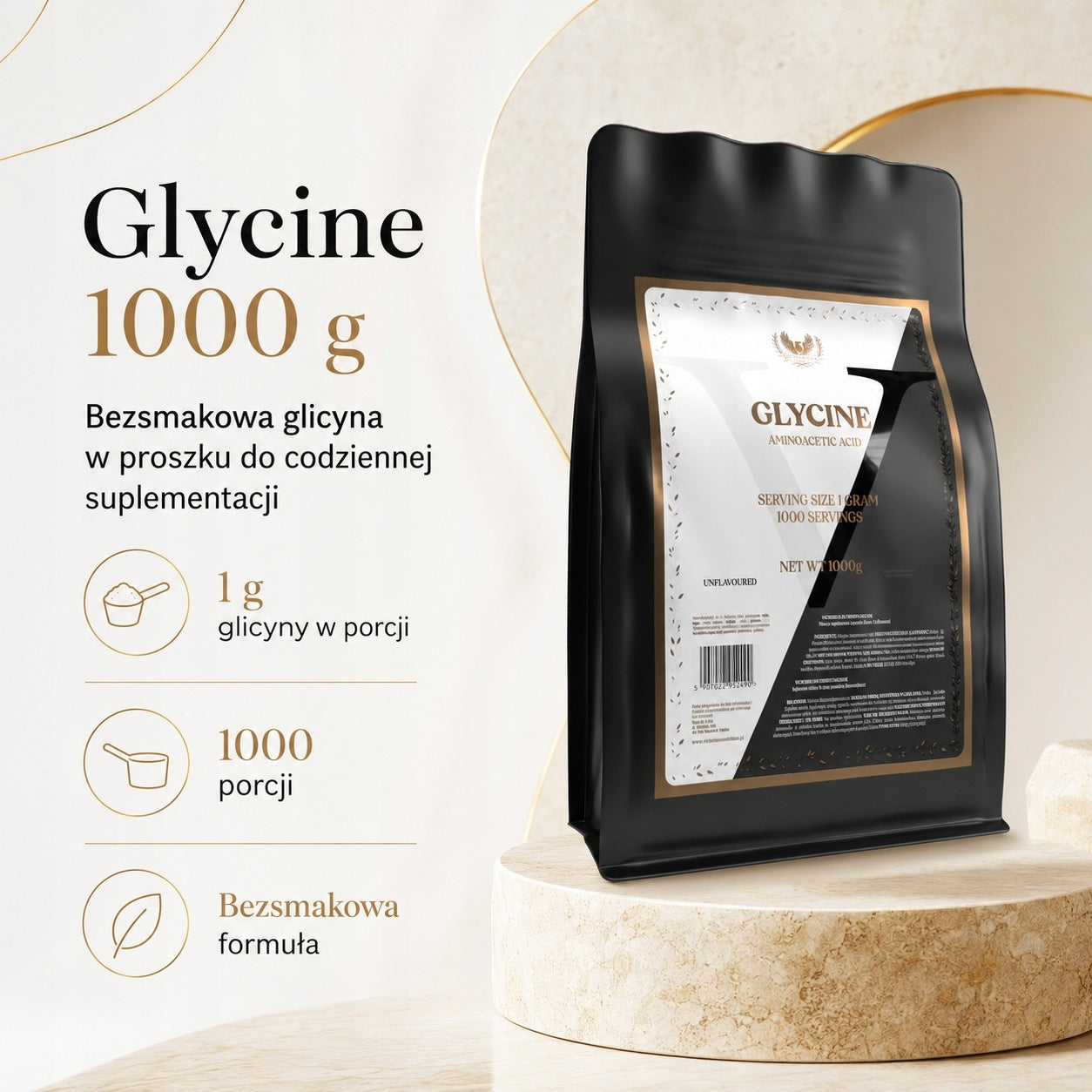 Glycine 1000g Glycine 1kg Sleep Stress Nervous System Victorious Packaging status original