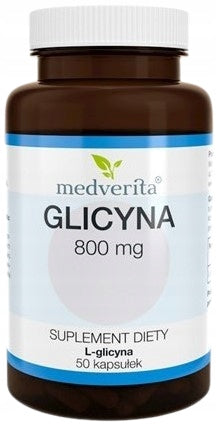 Glycine 800 mg L-glycine Amino acid 50 capsules Balanced sleep Medverita