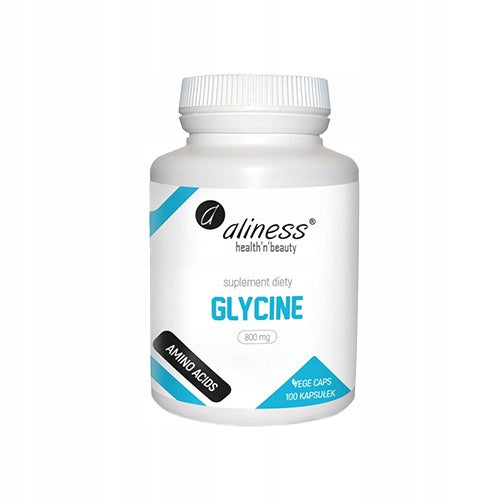 Glycine 800mg Amino Acid 2x 100 kaps Stress Memory Nerves Regeneration ALINESS Packaging status original