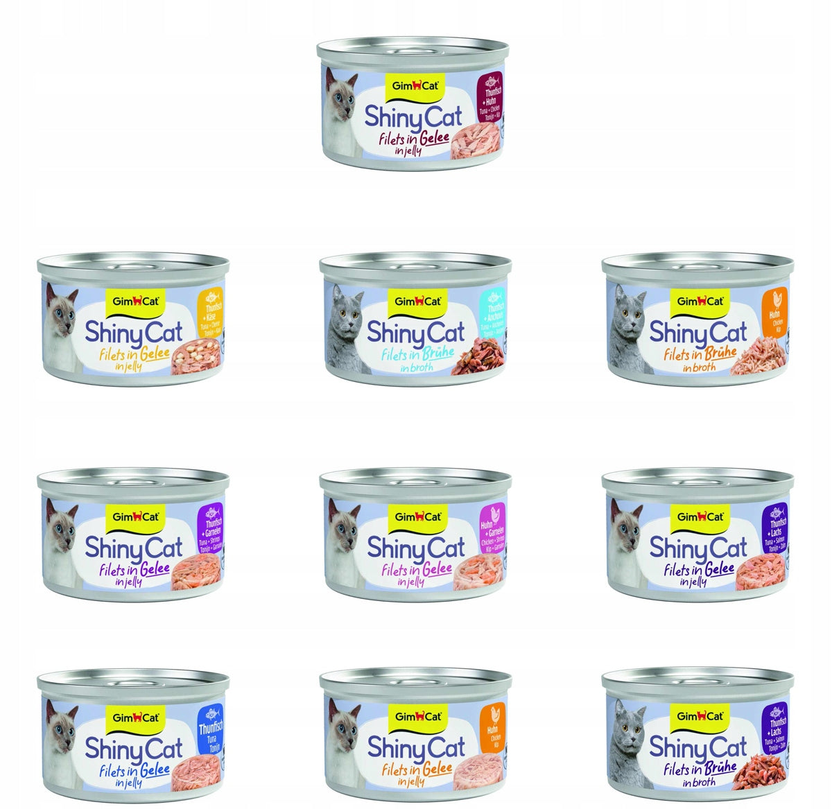 Gm Shiny Cat MIX FLAVORS 10x 70g