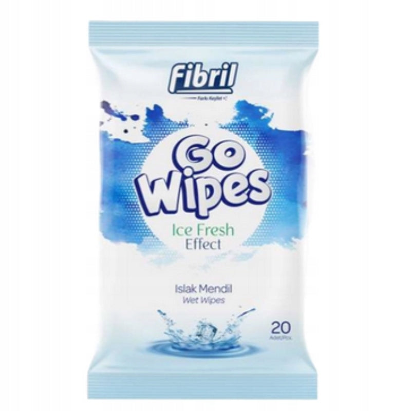Go Wipes Ice Fresh Wet Wipes Cooling Travel 1x 20 Pcs Medical device no