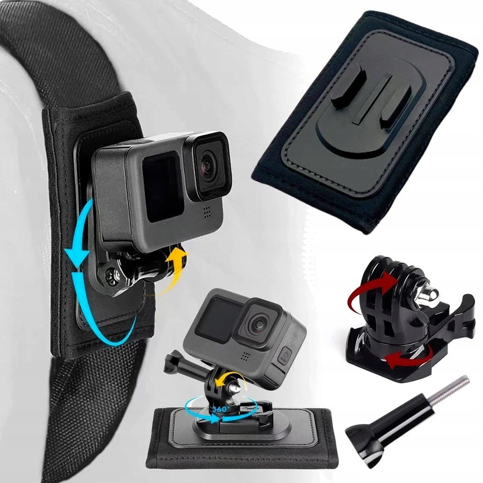 GoPro Dji SJ Insta Sony 360° Backpack Shoulder Strap Mount