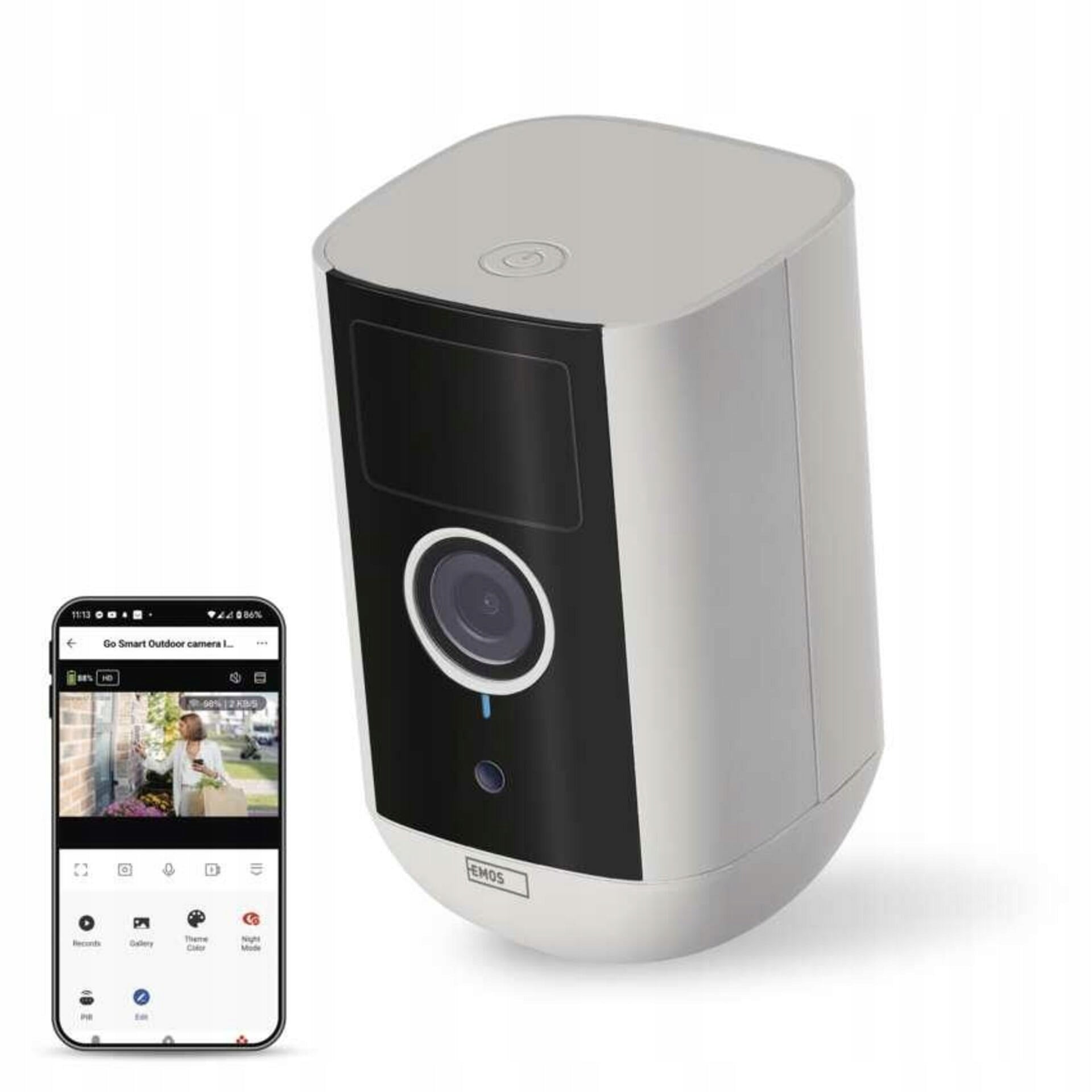 GoSmart Outdoor IP-210 SNAP Camera with WiFi, Rechargeable Battery Color white