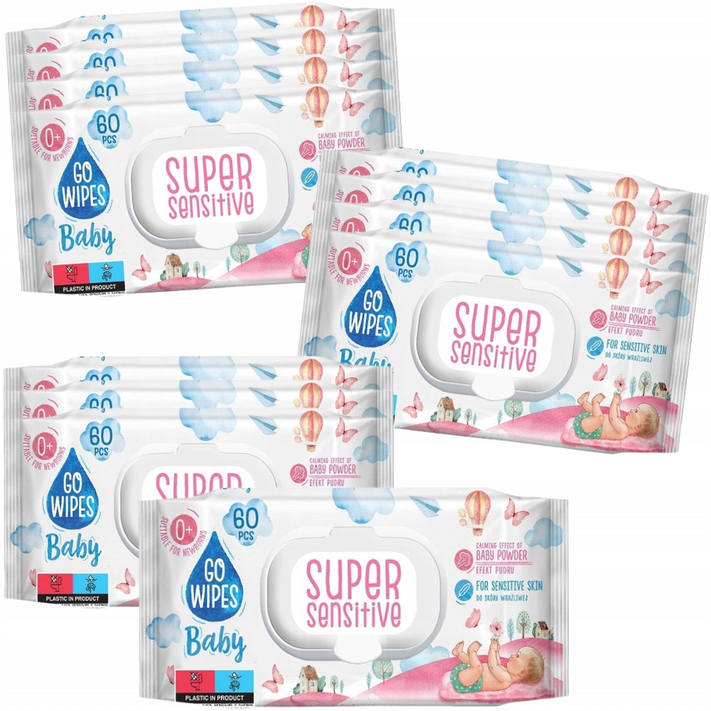 GoWipes Super Sensitive Moisturized Baby Wipes Carton 12x60 720pcs