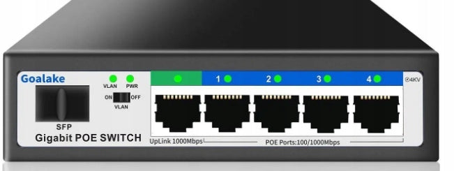 Goalake GPOE204 V6 Switch PoE Gigabit Switch 4 Port VLAN GIGABIT