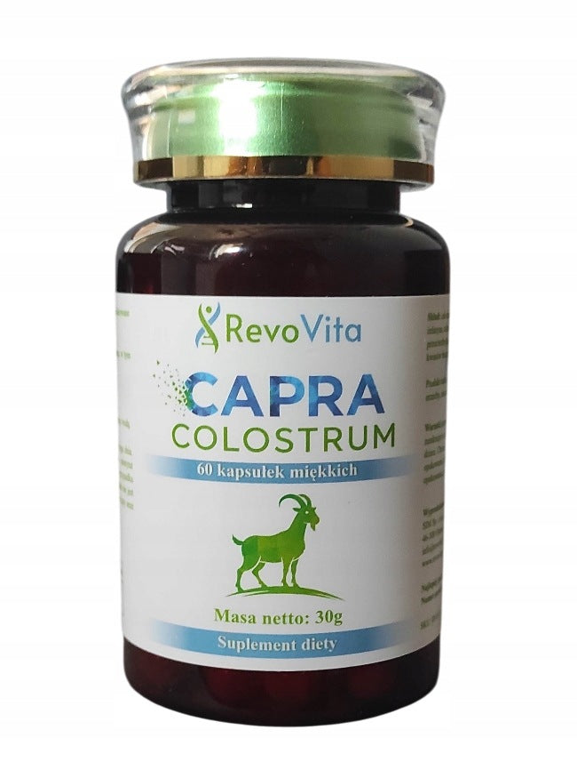Goat Colostrum Capra 500mg IG40 – Colostrum 120 capsules Packaging status original