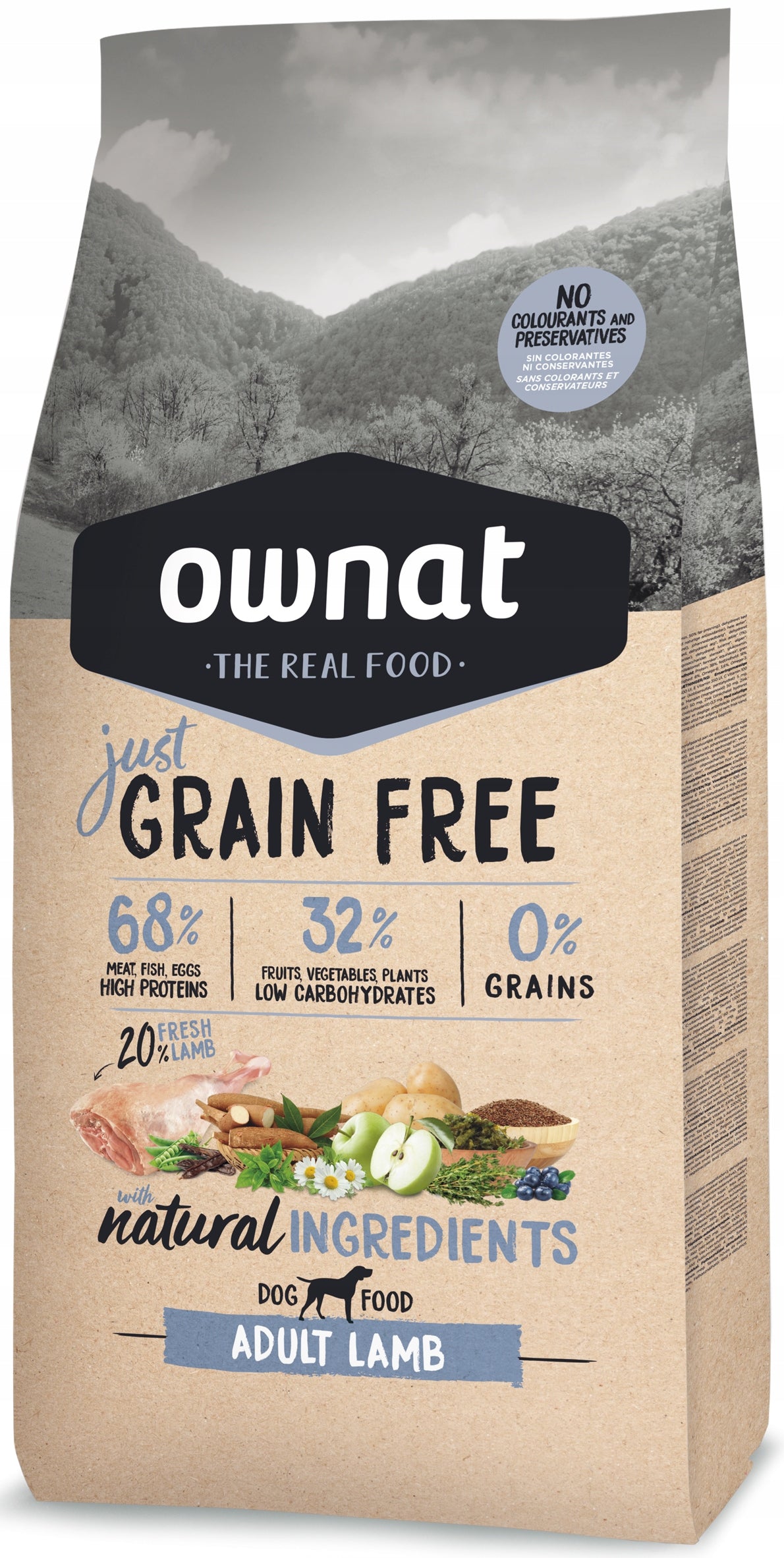 Godless Dry Dog Food Ownat Just Lamb 14kg Lamb Pork