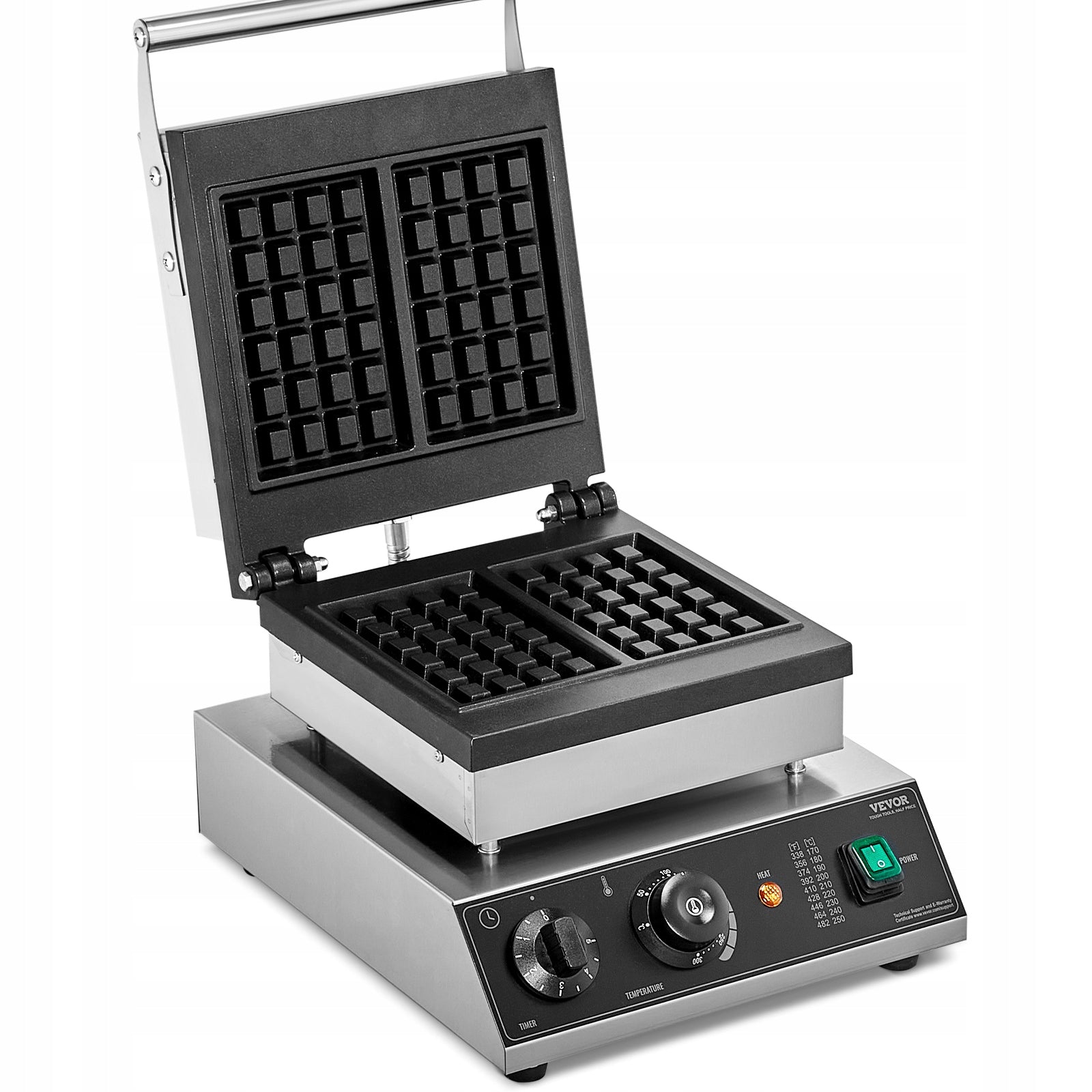 Gofrownica 2000W 2Siatki Stal Nierdzewna 50–300°C Regulowana Temperatura