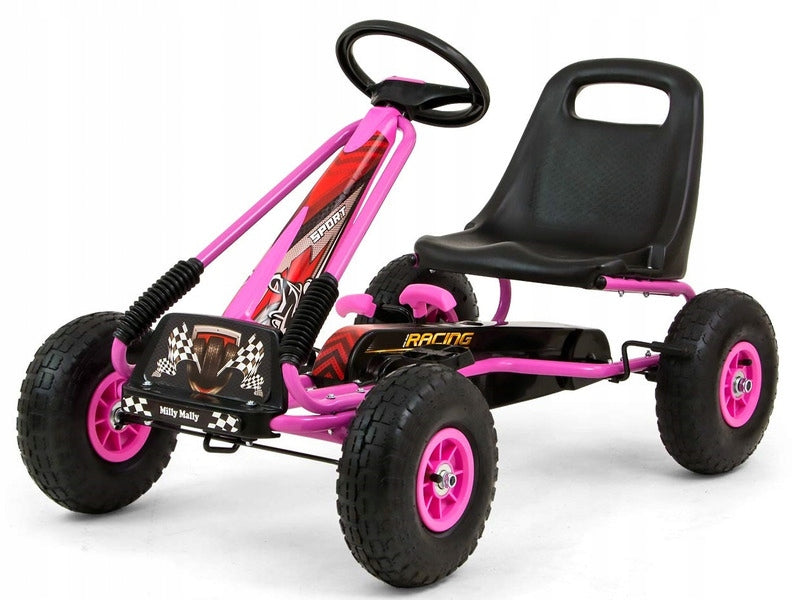 Das fragliche Go-Kart ist Thor, Milly Mally, rosa 