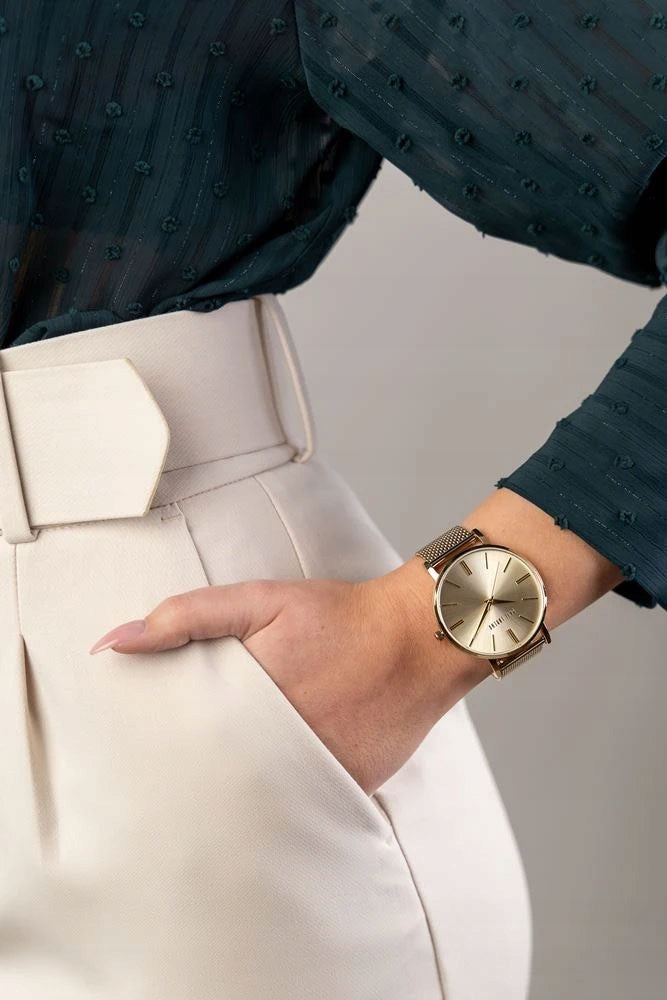 Gold LARGE Women's Watch Paul Lorens JULIE with Engraving+BOX and BAG EAN (GTIN) 5905258711874