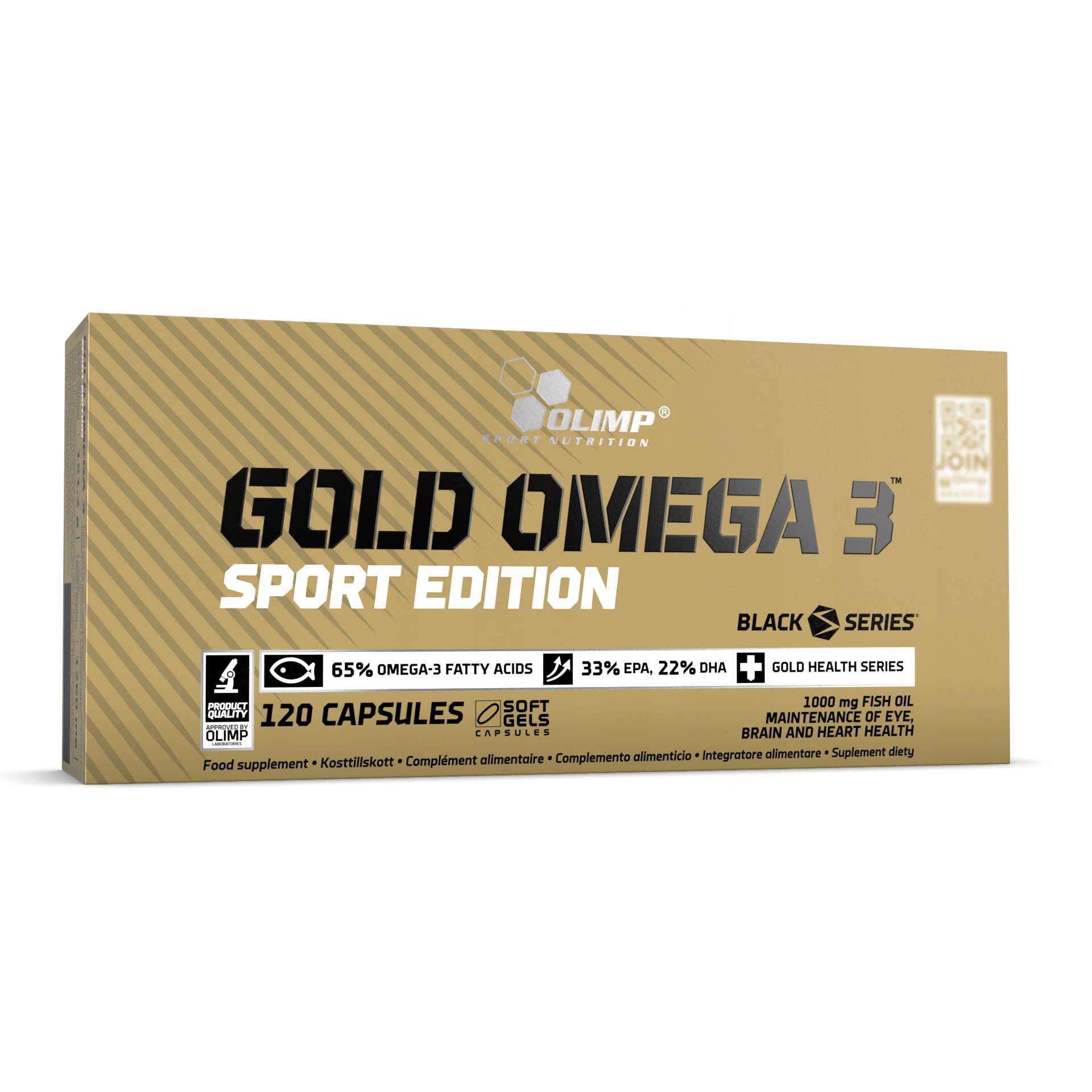 Gold Omega 3 Sport Edition OLIMP 120 capsules heart brain Expiration date at least 1 year from the date of purchase