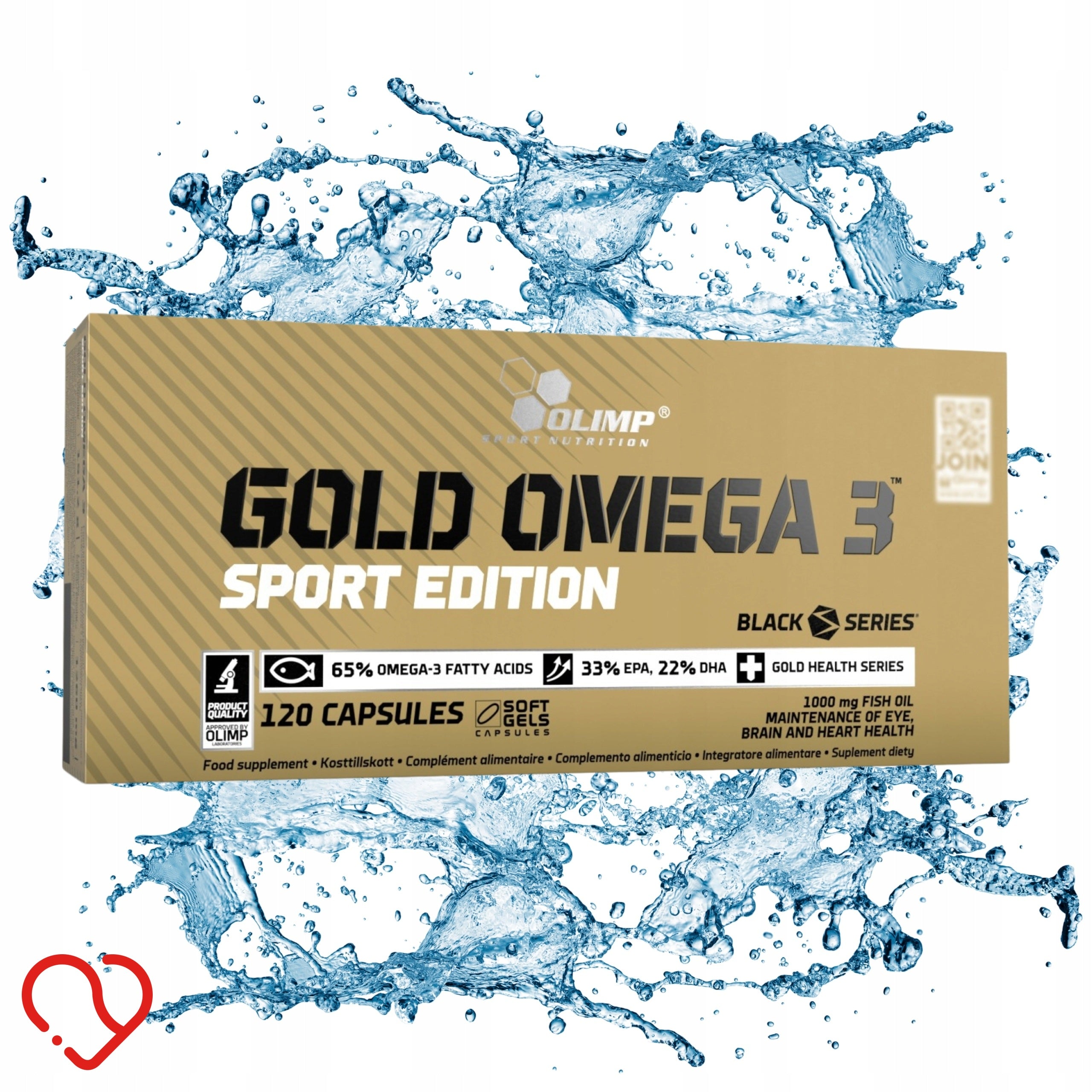 Gold Omega 3 Sport Edition OLIMP 120 capsules heart brain