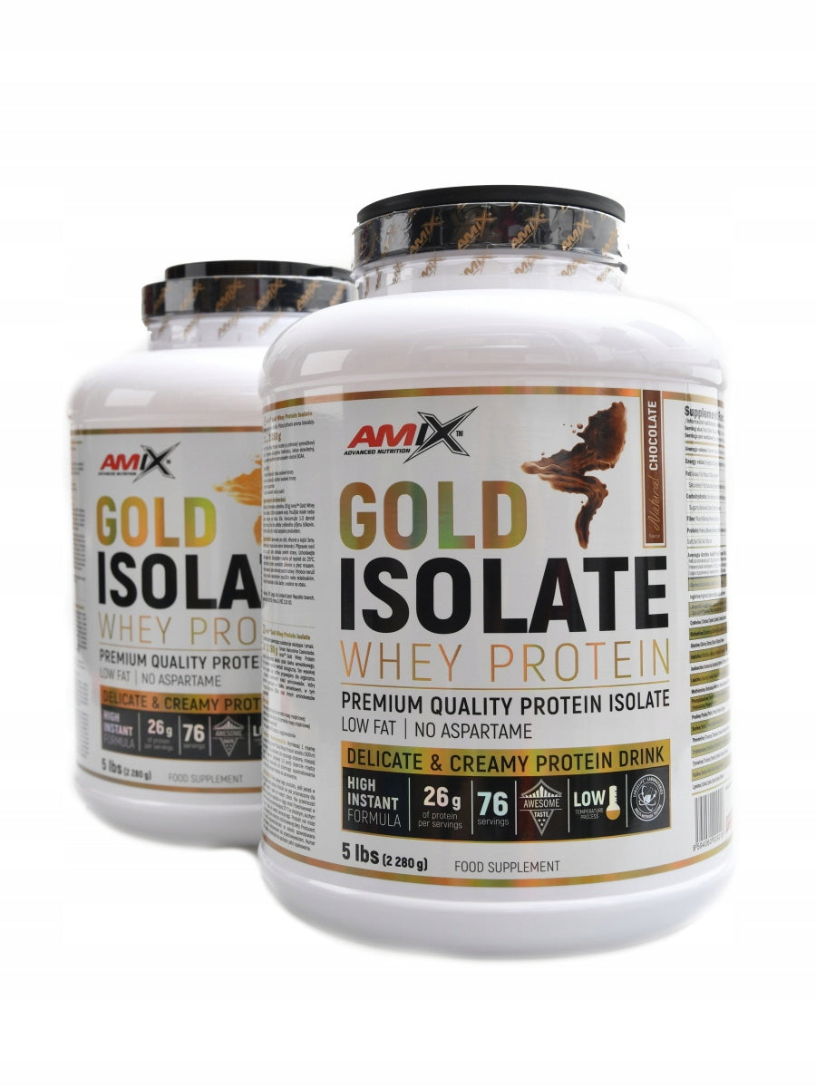 Gold Whey protein isolate 2 x 2280g možno kombinovat příchutě