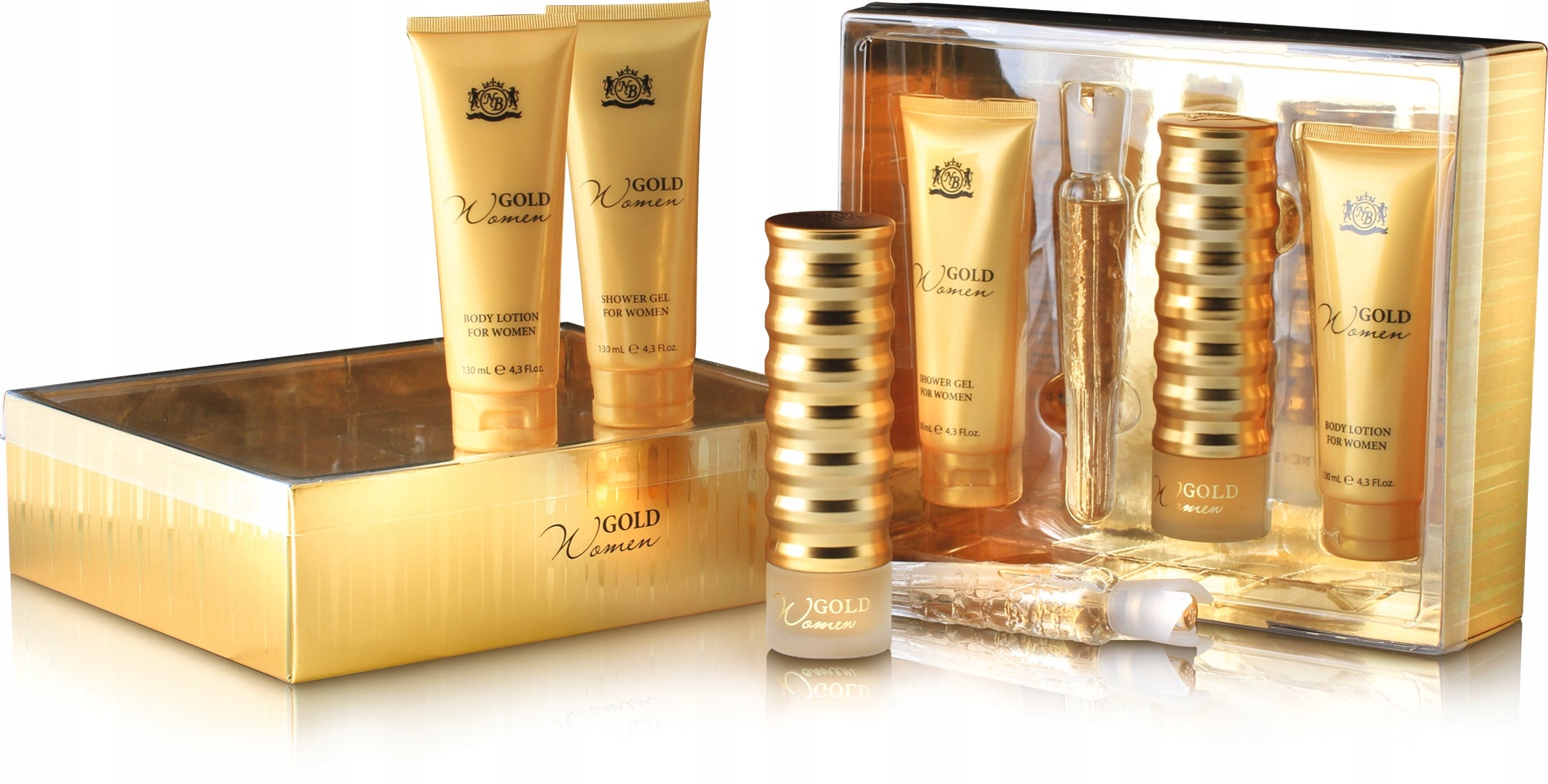 Gold Woman New Brand Set 4pcs Luxury Gift Set