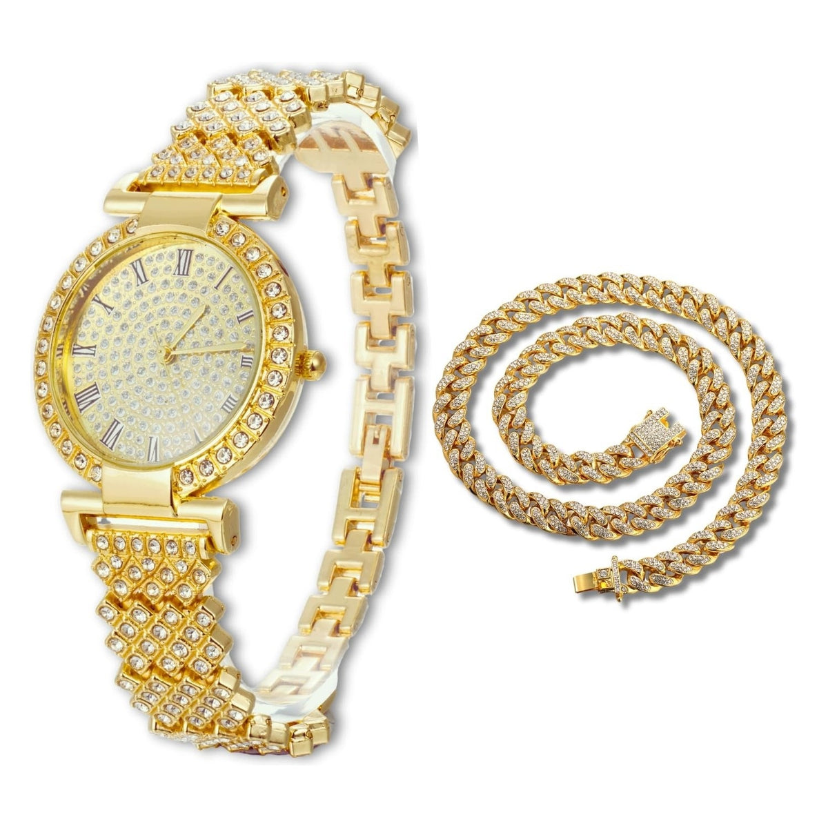 Gold watch for boys - with diamonds - 31mm