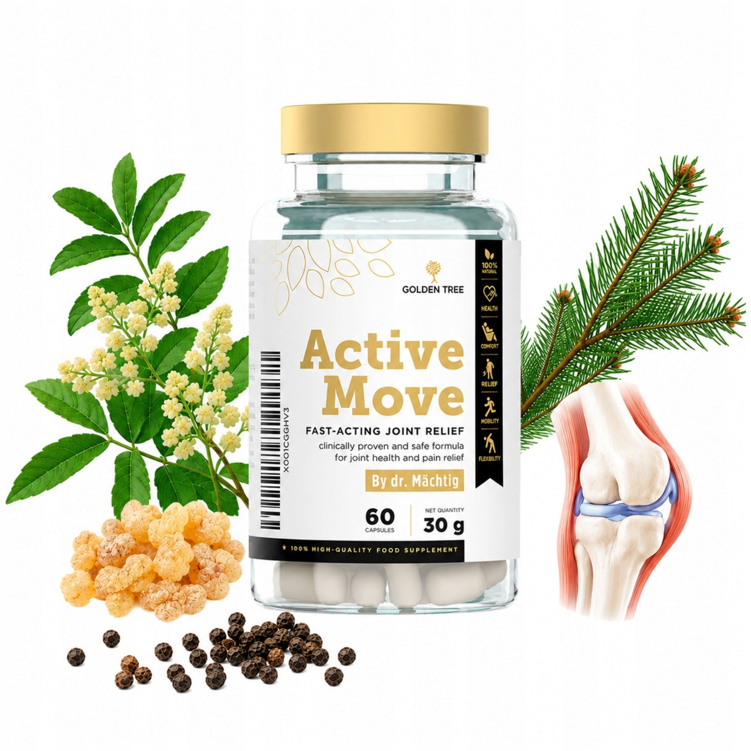 Golden Tree Active Move Natural Joint Strengthening Pain Relief Complex
